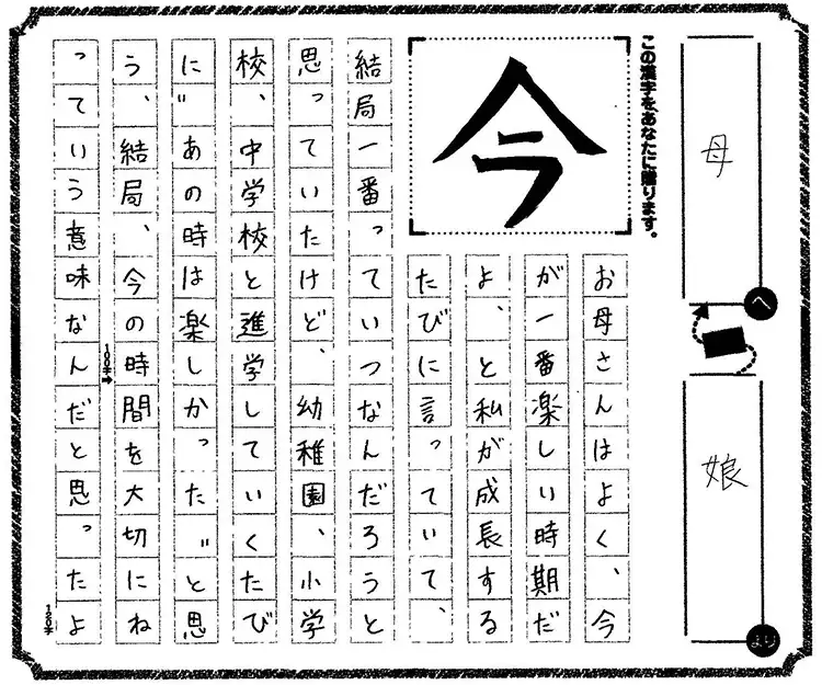 高校生部門 日本漢字能力検定協会賞 受賞作品