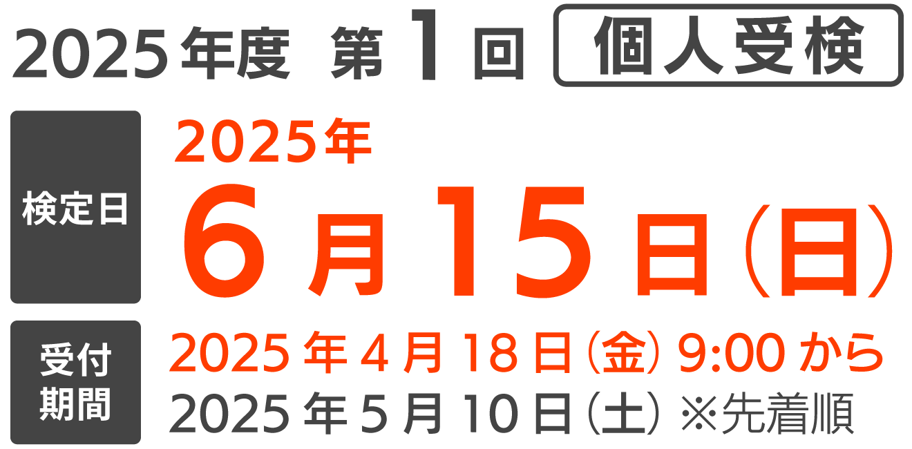 個人受検検定日