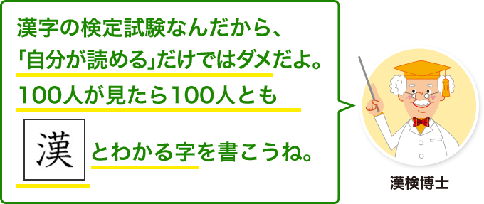 漢検の採点について 日本漢字能力検定