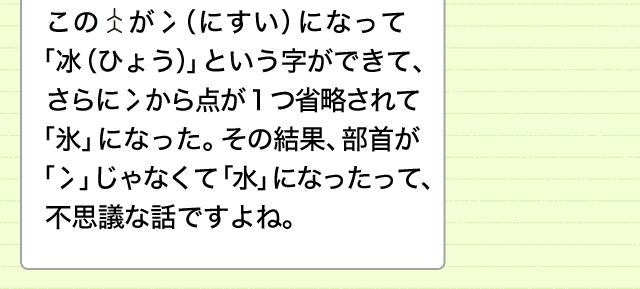 水 が 氷 に変化する にこめられた意味を知ろう 漢字の基礎 どれだけ知ってる 漢字の豆知識 日本漢字能力検定